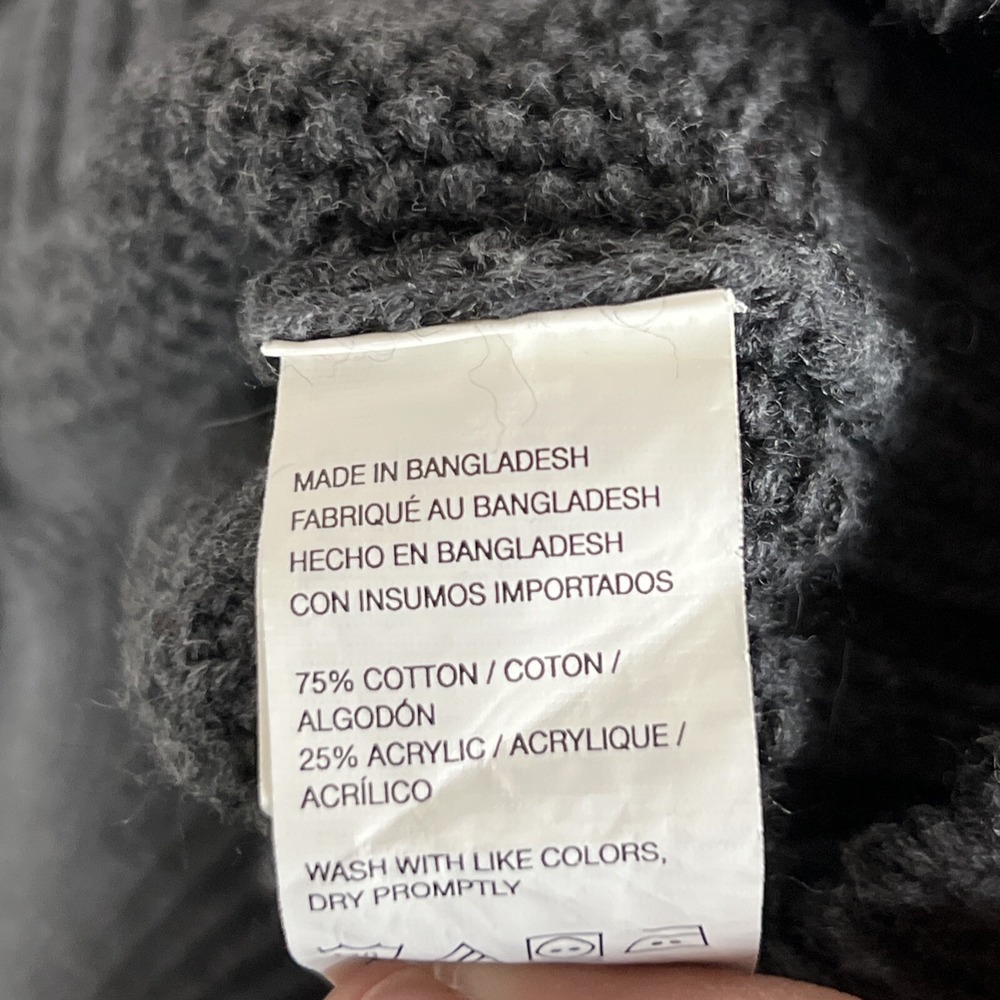 Izod Mens Fair Isles Sweater Size L Gray 1/4 Zip Pullover Mock Neck‎ Knit Nordic - Picture 11 of 13